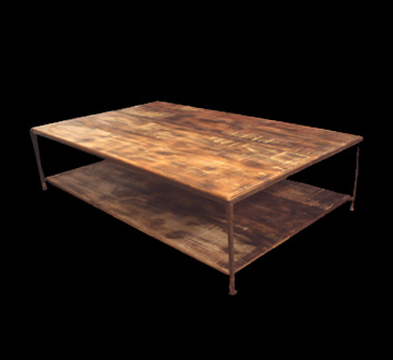 Mesa de centro tronco retangular