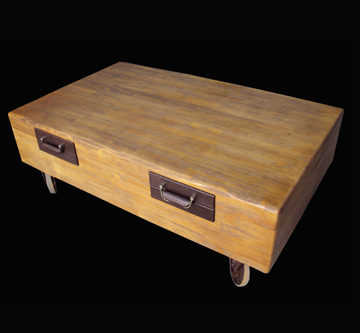 Mesa de centro tronco retangular