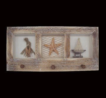 Quadro/Cabideiro Peixe Estrela Barco