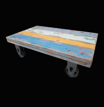 Mesa de centro tronco retangular