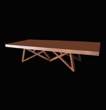 Mesa de centro tronco retangular