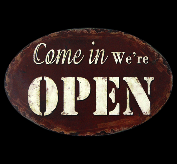 Placa Decorativa Open