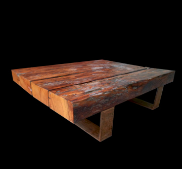 Mesa de centro tronco retangular