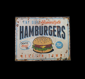 Placa Hamburgers