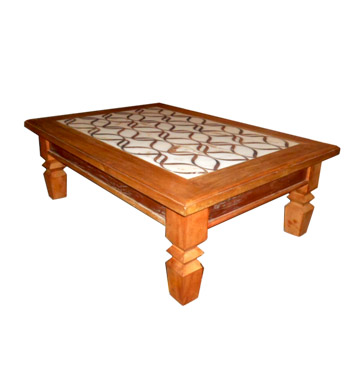 Mesa de centro tronco retangular
