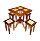 Conjunto Mesa e Bancos Ladrilho Hidráulico