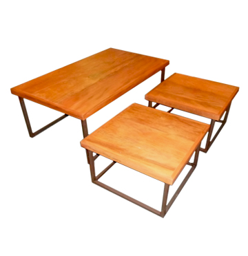 Mesa de centro tronco retangular