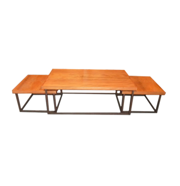 Mesa de centro tronco retangular