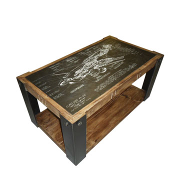 Mesa de centro tronco retangular