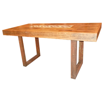 Mesa de Jantar com Tampo Taquinho e 4 Ladrilhos Hidráulicos