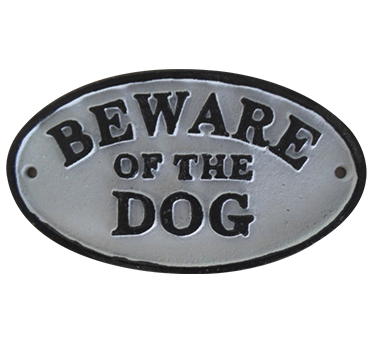 Placa Beware of the dog