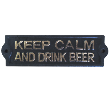 Placa Keep calm and drink beer