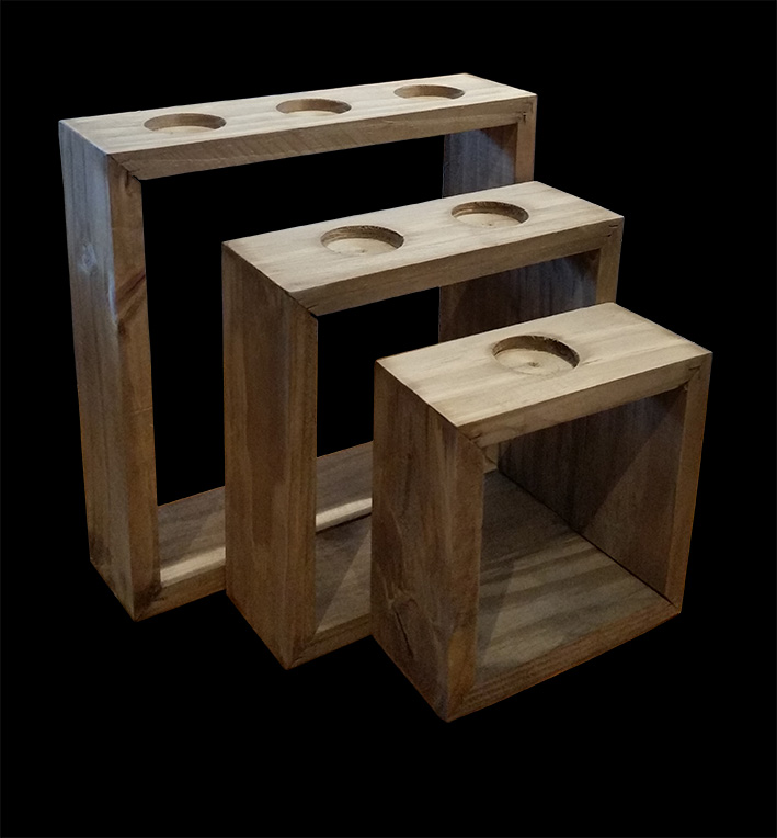 Porta vela 3pçs