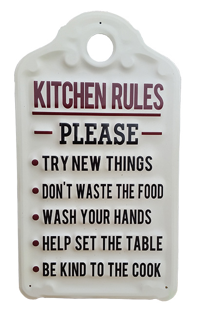 Placa Kitchen Rules