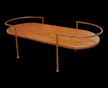 Mesa de centro tronco retangular