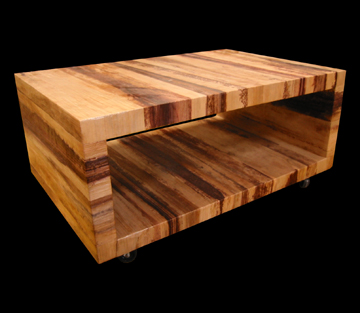 Mesa de centro tronco retangular